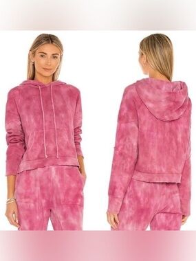 LOVESHACKFANCY "ANAROSA" HOODIE SIZE XS Never worn New nwot pink distressed